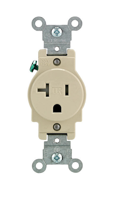 Leviton 20 amps 125 V Single Ivory Outlet 5-20R