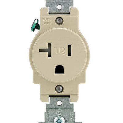 Leviton 20 amps 125 V Single Ivory Outlet 5-20R