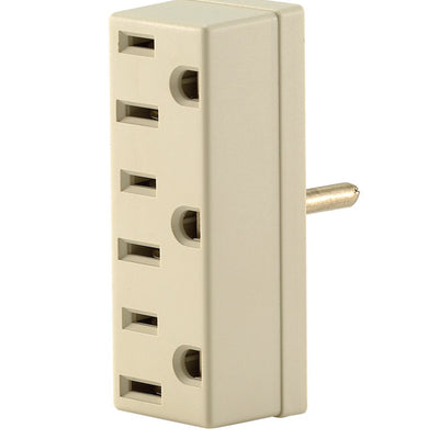 Leviton Grounded 3 outlets Outlet Adapter