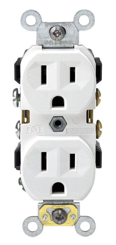 Leviton 15 amps 125 V Duplex White Outlet 5-15R