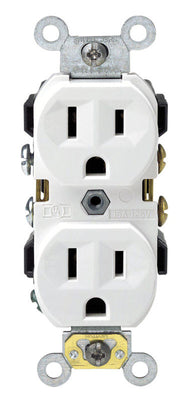 Leviton 15 amps 125 V Duplex White Outlet 5-15R