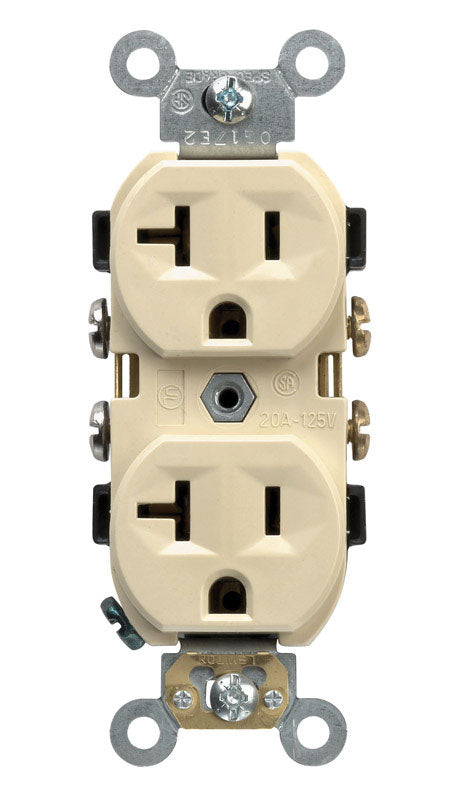 Leviton 20 amps 125 V Duplex Ivory Outlet 5-20R