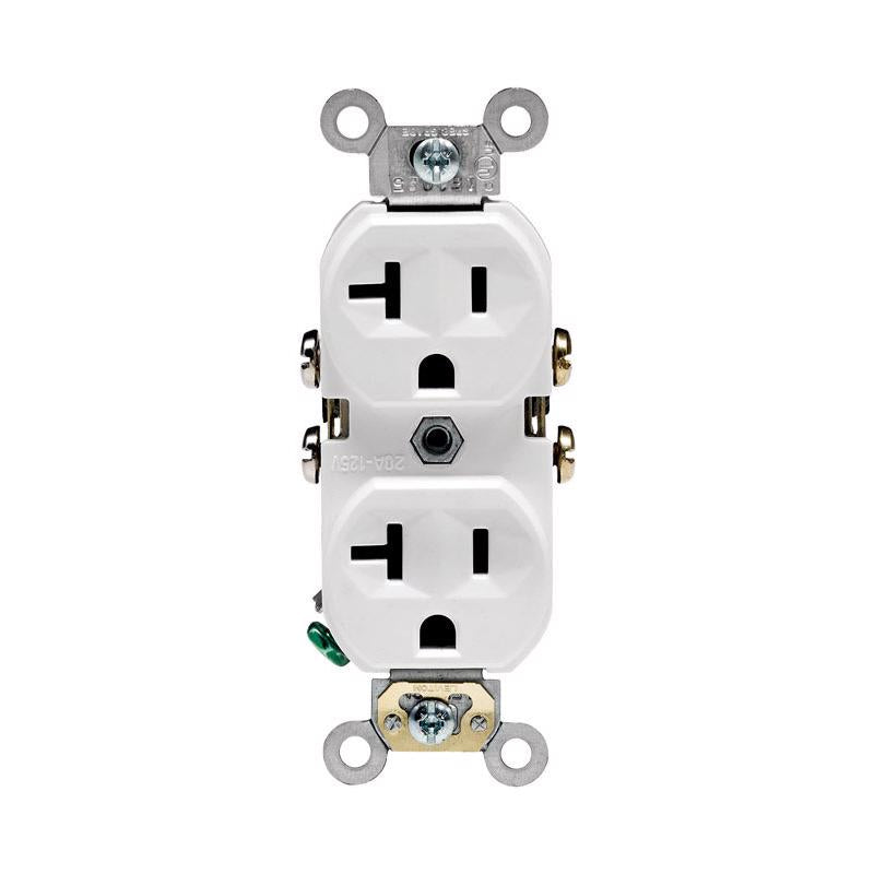 Leviton 20 amps 125 V Duplex White Outlet 5-20R