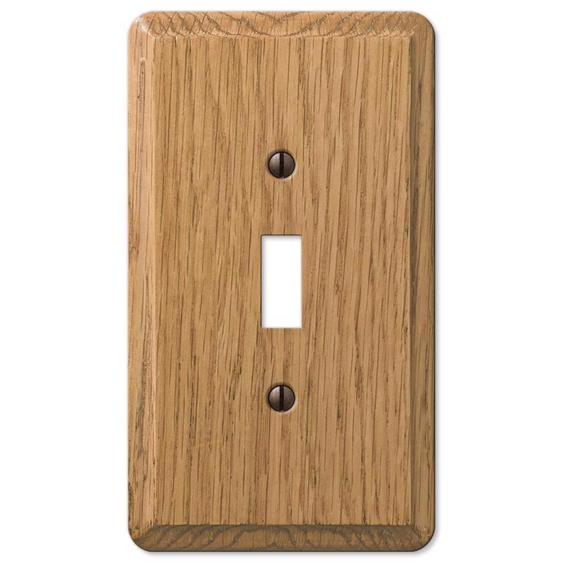Amerelle Contemporary Brown 1 gang Wood Toggle Wall Plate