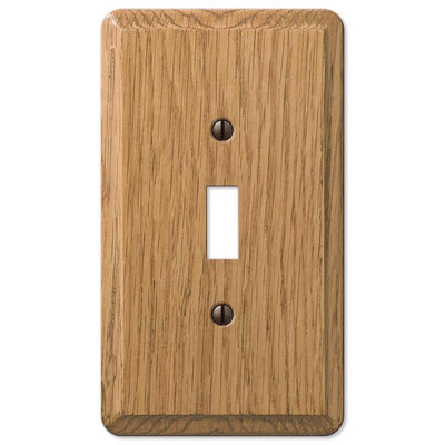 Amerelle Contemporary Brown 1 gang Wood Toggle Wall Plate