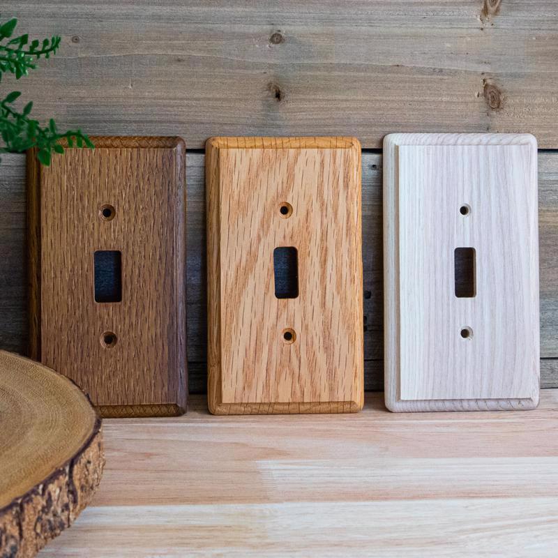 Amerelle Contemporary Brown 1 gang Wood Toggle Wall Plate