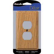 Amerelle Contemporary Brown 1 gang Wood Duplex Wall Plate