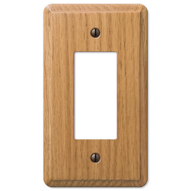 Amerelle Contemporary Brown 1 gang Wood Decorator Wall Plate