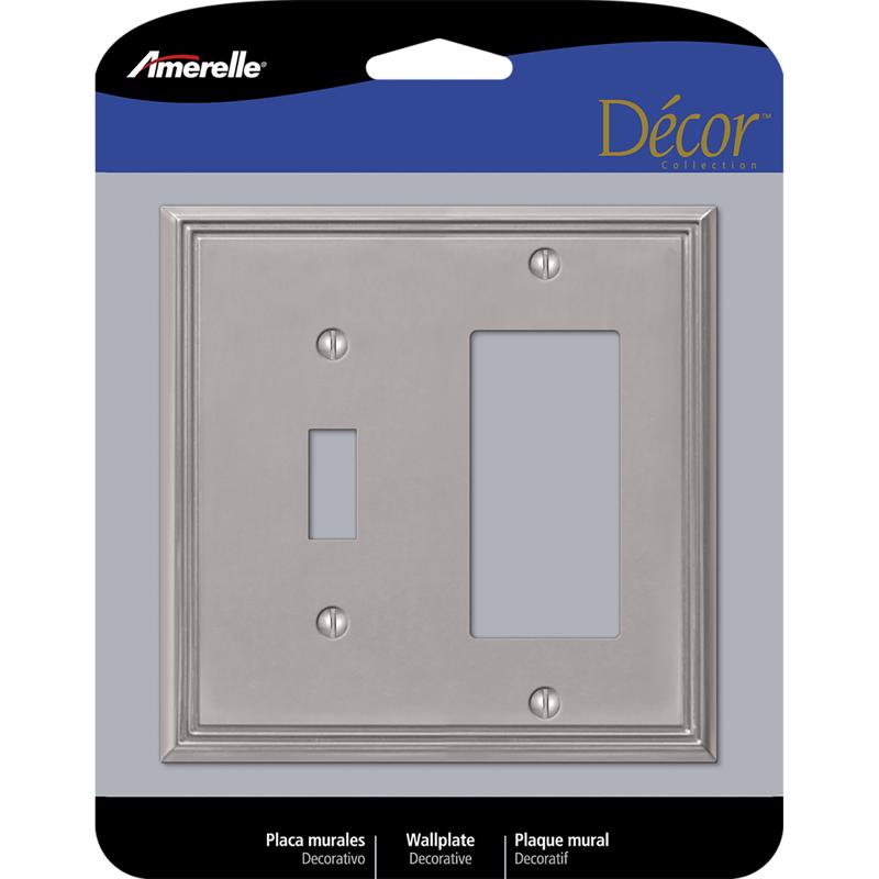 Amerelle Metro Gray 2 gang Die-Cast Metal Toggle Wall Plate