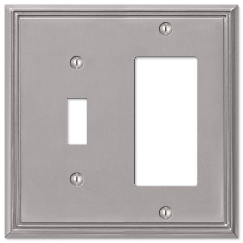 Amerelle Metro Gray 2 gang Die-Cast Metal Toggle Wall Plate