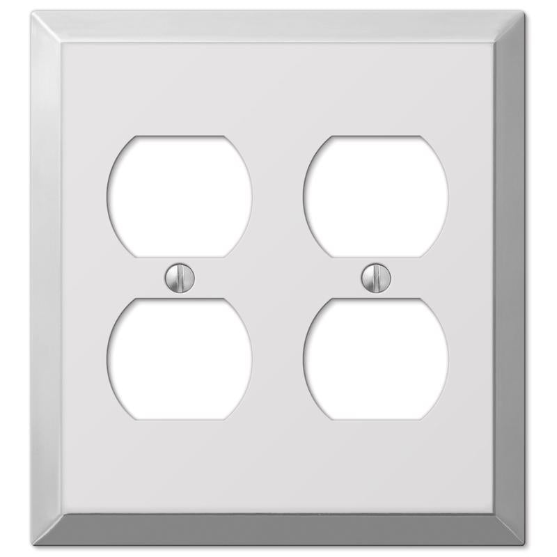 Amerelle Century Polished Chrome 2 gang Stamped Steel Duplex Wall Plate