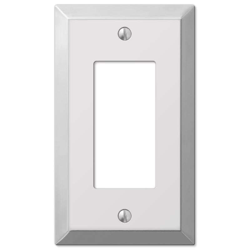 Amerelle Century Polished Chrome 1 gang Stamped Steel Decorator Wall Plate