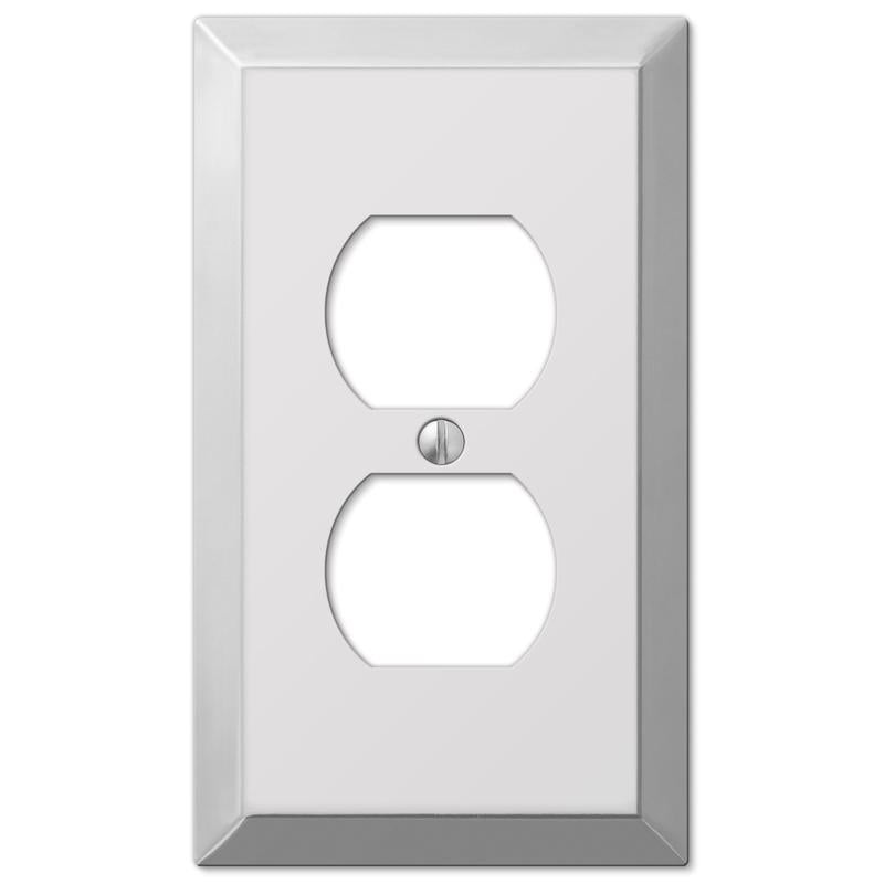 Amerelle Century Polished Chrome 1 gang Stamped Steel Duplex Wall Plate