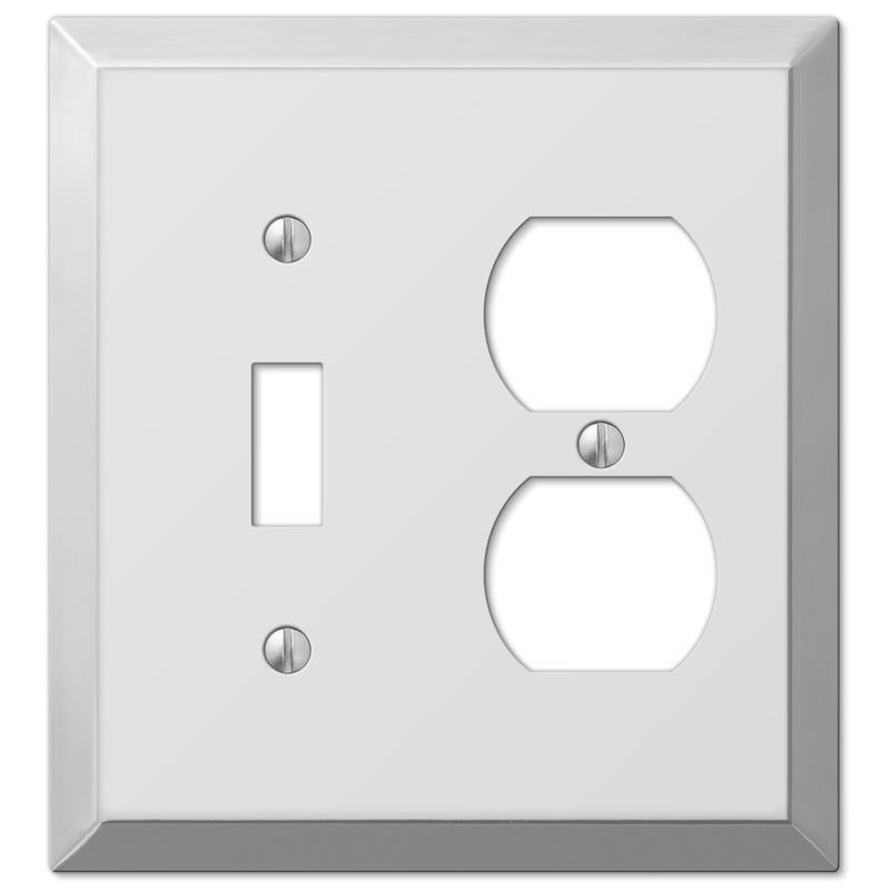 Amerelle Century Polished Chrome 2 gang Stamped Steel Duplex/Toggle Wall Plate