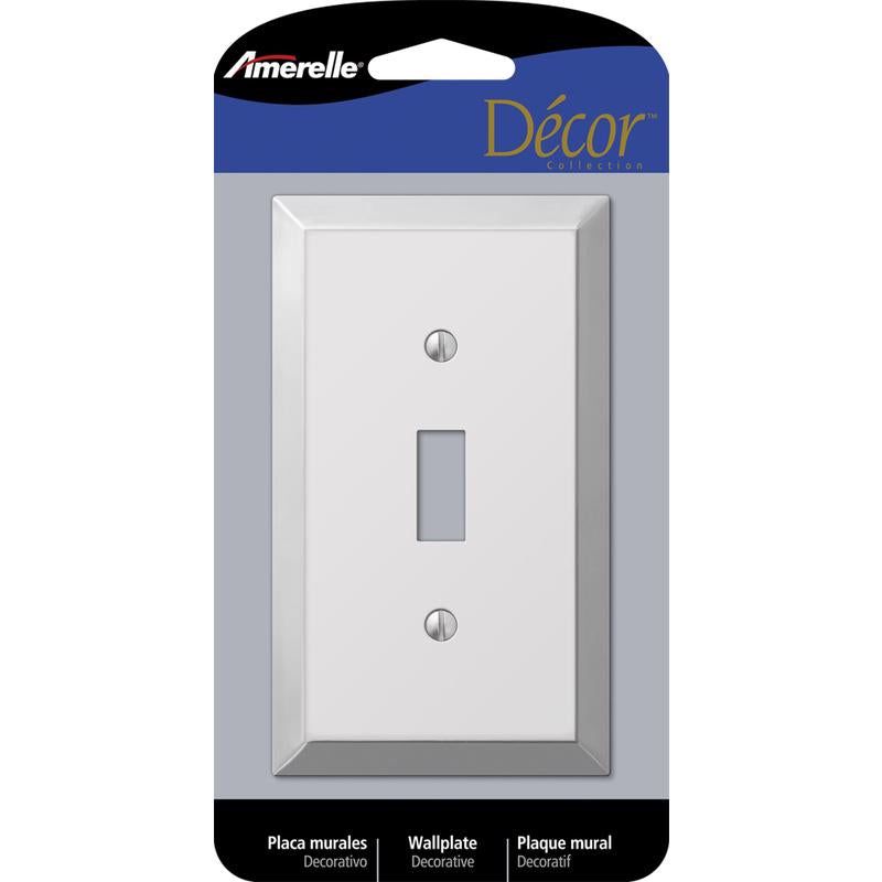 Amerelle Century Polished Chrome 1 gang Stamped Steel Toggle Wall Plate