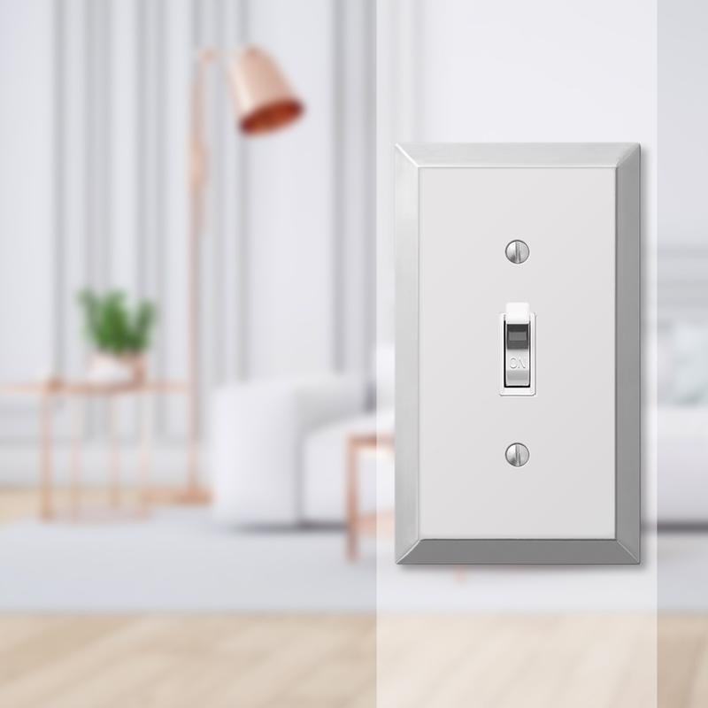 Amerelle Century Polished Chrome 1 gang Stamped Steel Toggle Wall Plate