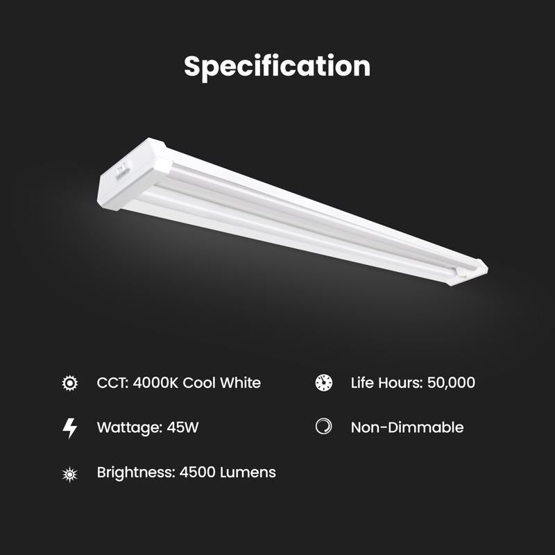 Feit SHOP 48 in. 2-Light each 45 W LED Utility Light