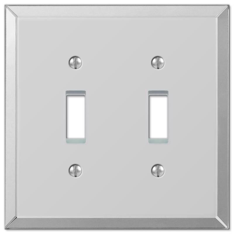 Amerelle Mirror Clear 2 gang Acrylic Toggle Wall Plate