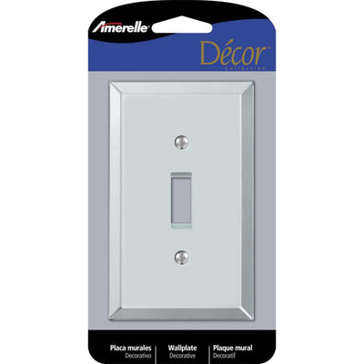 Amerelle Mirror Clear 1 gang Acrylic Toggle Wall Plate