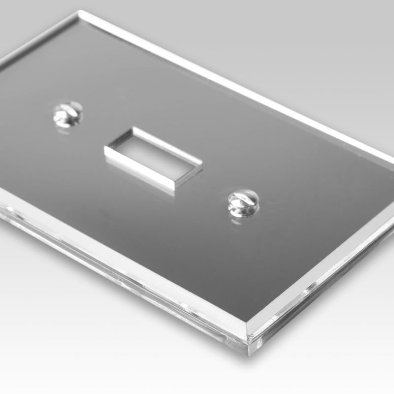 Amerelle Mirror Clear 1 gang Acrylic Toggle Wall Plate