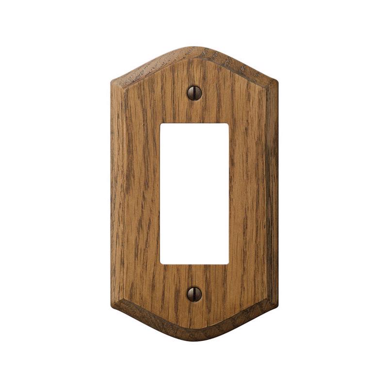 Amerelle Country Brown 1 gang Wood Decorator Wall Plate