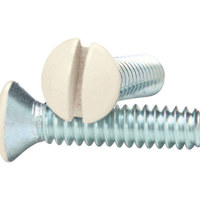 Amerelle Ivory Steel Wall Plate Screws 10 pk