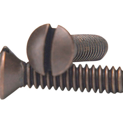 Amertac No. 6 X 3/4 in. L Slotted Oval Head Standard Wallplate Screws