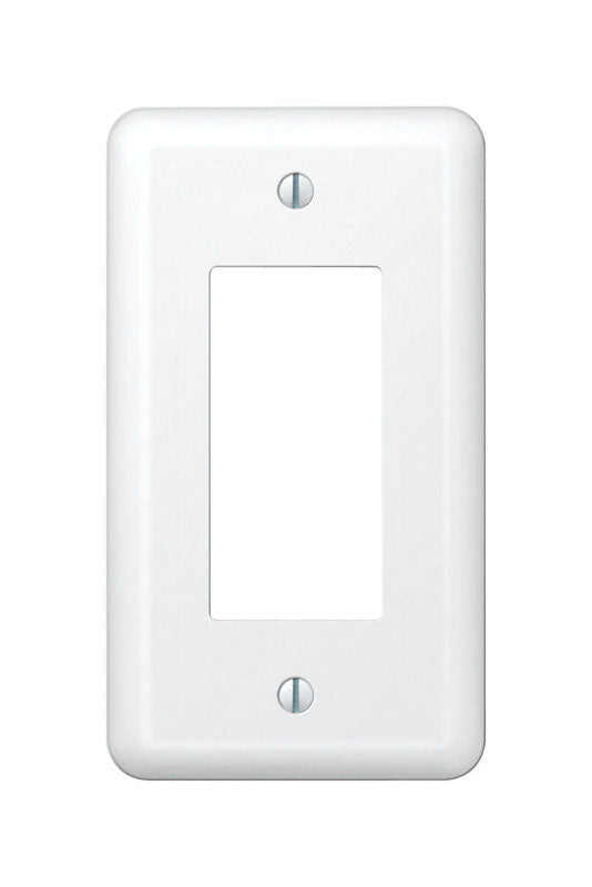 Amerelle Devon White 1 gang Stamped Steel Decorator Wall Plate