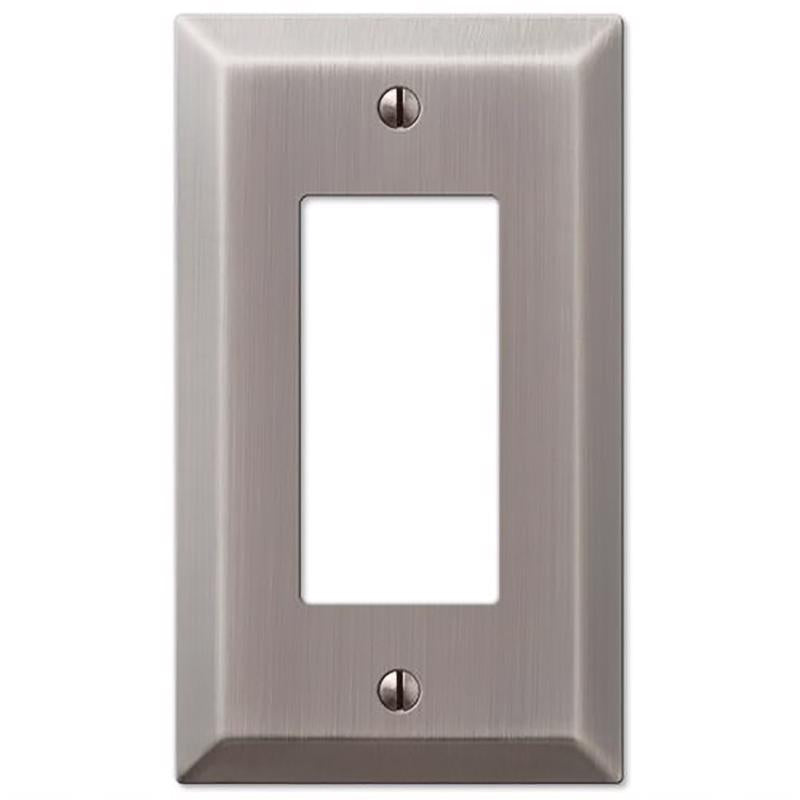 Amerelle Century Antique Nickel 1 gang Stamped Steel Decorator Wall Plate