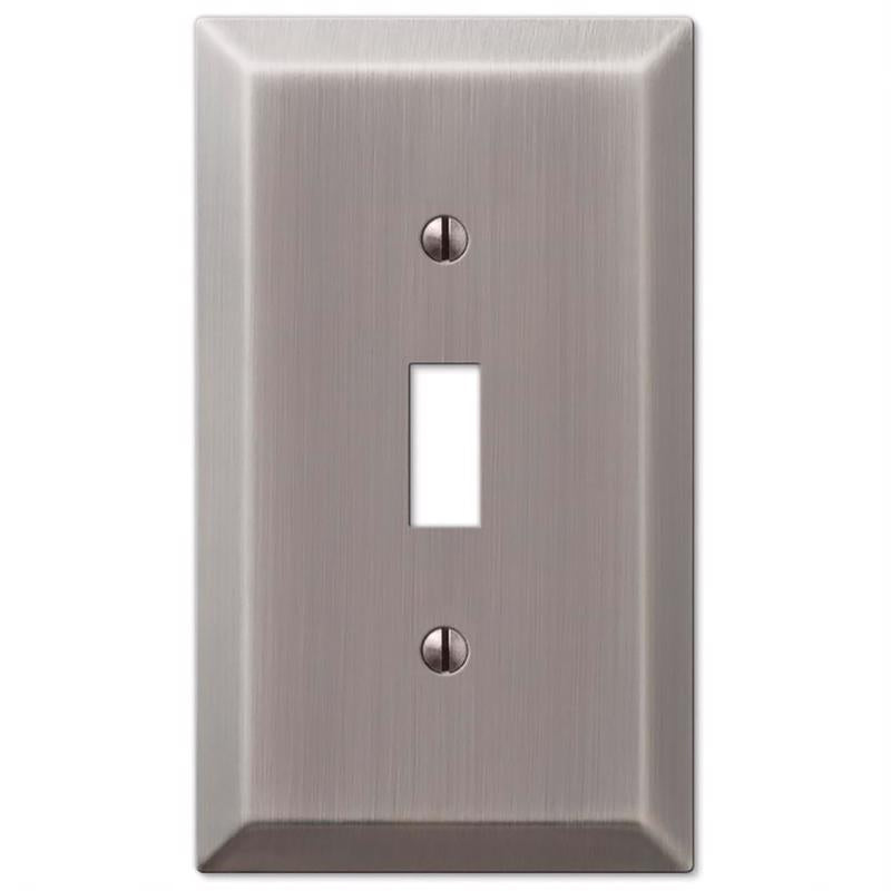 Amerelle Century Antique Nickel 1 gang Stamped Steel Toggle Wall Plate