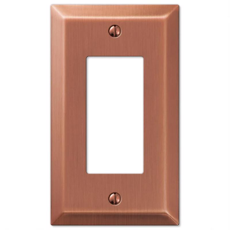 Amerelle Century Antique Copper 1 gang Stamped Steel Decorator Wall Plate