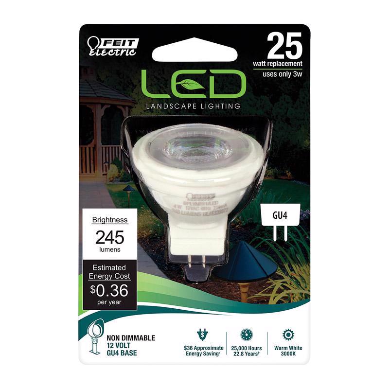 Feit MR11 GU4 LED Bulb Warm White 25 Watt Equivalence