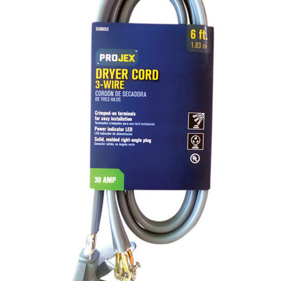 Projex 10/3 SRDT 6 ft. L Dryer Cord