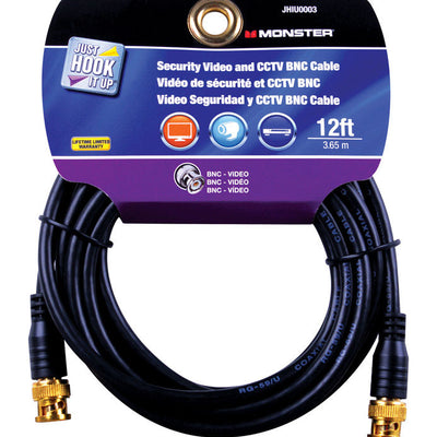 Monster Just Hook It Up 12 ft. L Security Video and CCTV BNC Cable BNC