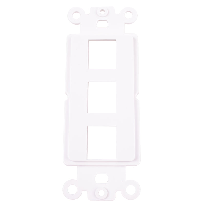 Monster Just Hook It Up White 3 gang Plastic Keystone Wall Plate