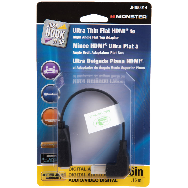 Monster Just Hook It Up Flat Top HDMI Angle Adapter