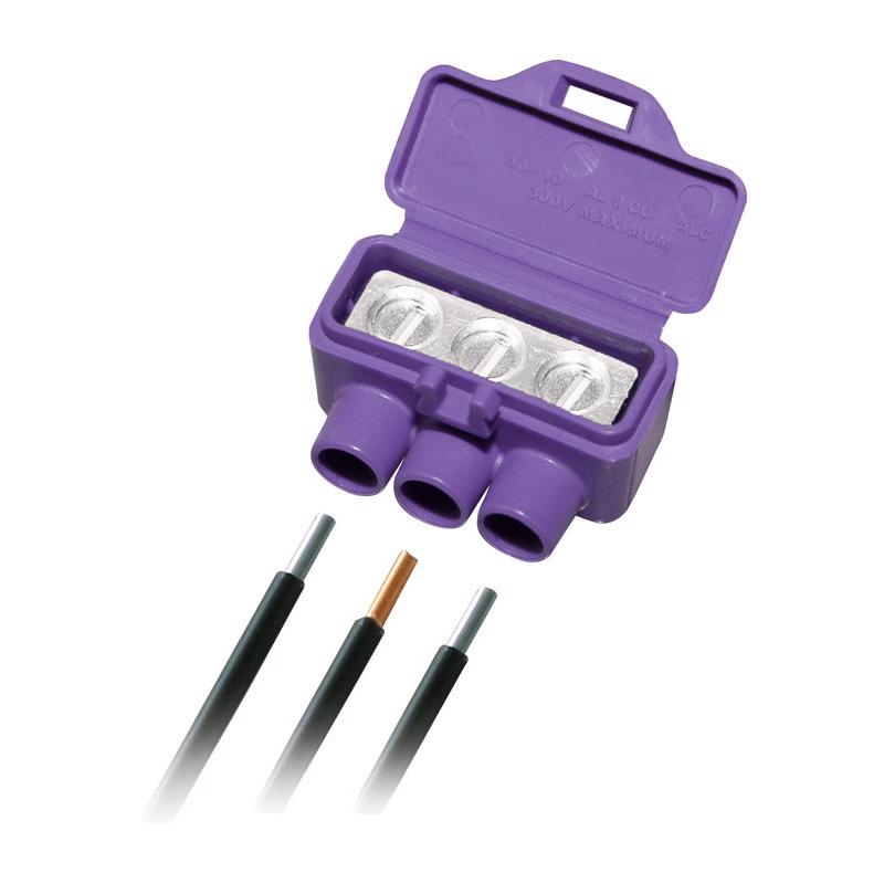King Innovation AlumiConn Aluminium Wire Aluminum to Copper Lug Purple 2 pk