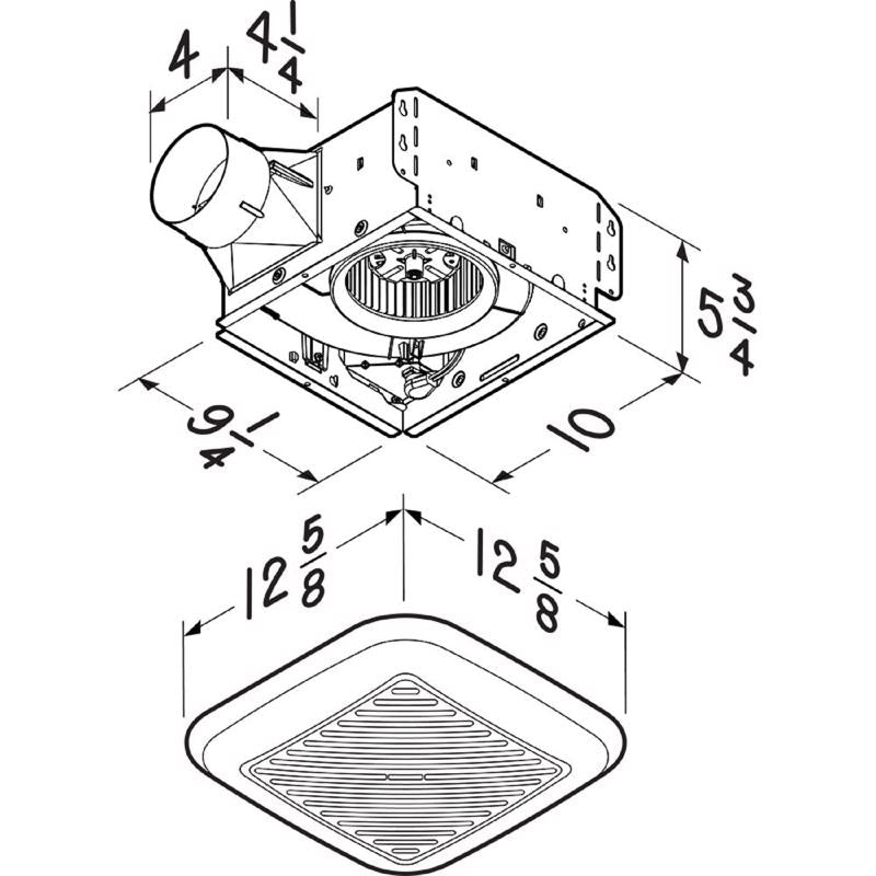 Broan-NuTone Flex Series 110 CFM 1.5 Sones Bathroom Ventilation Fan with Lighting