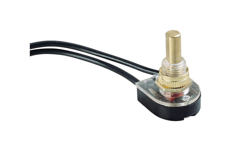 Gardner Bender 6 amps Single Pole Push Button Switch Brass