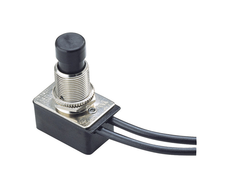 Gardner Bender 10 amps Push Button Switch Black