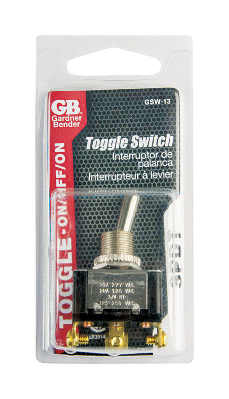 Gardner Bender 20 amps Toggle Switch Silver