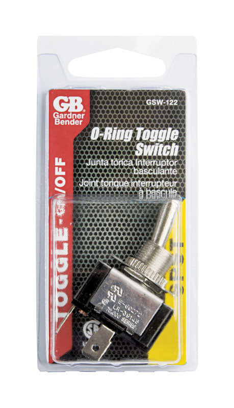Gardner Bender 21 amps Toggle O-Ring Switch Black/Silver