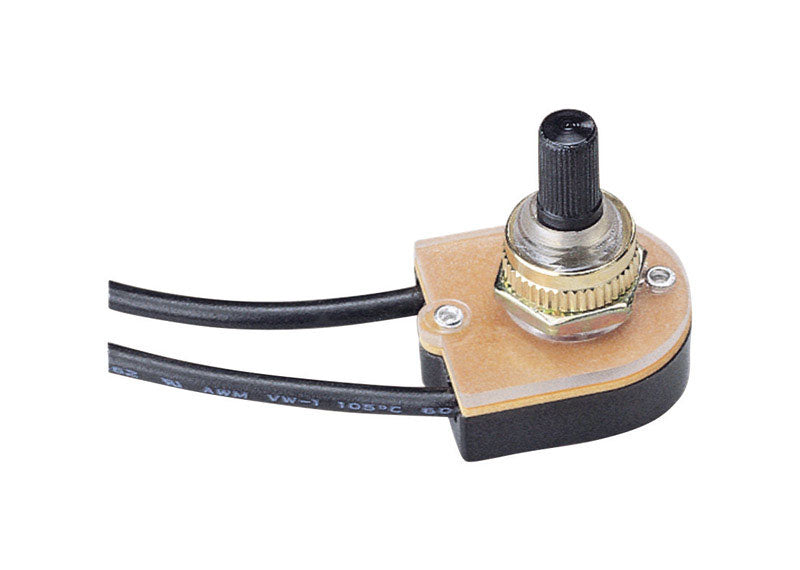 Gardner Bender 6 amps Single Pole Rotary Switch Black
