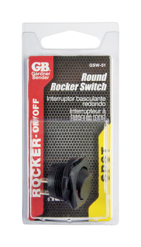 Gardner Bender 16 amps Rocker Switch Black/Red