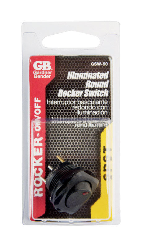Gardner Bender 16 amps Rocker Switch Black