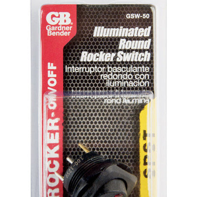 Gardner Bender 16 amps Rocker Switch Black