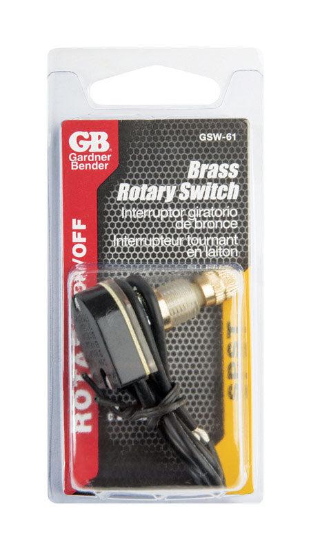Gardner Bender 6 amps Single Pole Rotary Switch Magnesium