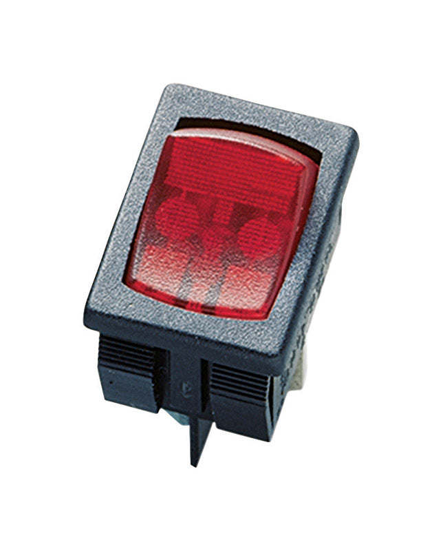 Gardner Bender 10 amps Rocker Switch Black/Red