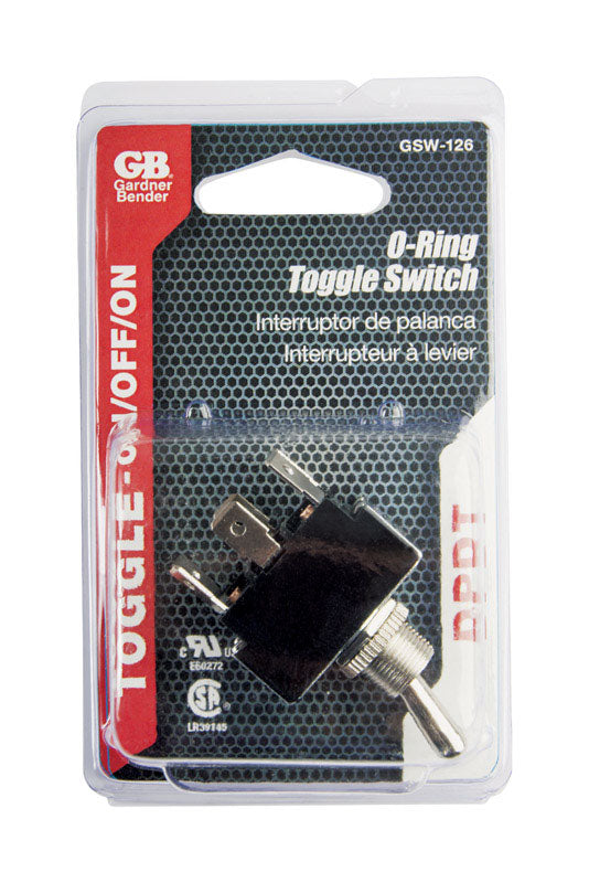 Gardner Bender 10 amps Toggle O-Ring Switch Silver