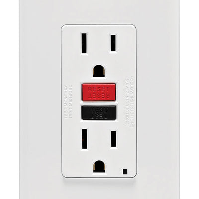 Leviton SmartlockPro 15 amps 125 V Duplex White GFCI Outlet 5-15R